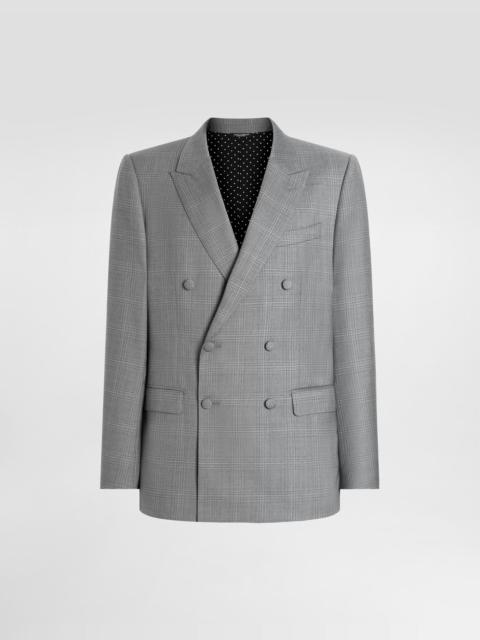 Double-breasted new martini glen plaid jacket