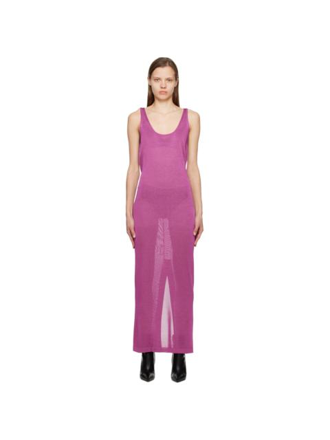 Pink Glossy Maxi Dress