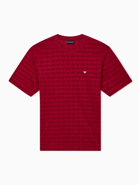 LUNAR NEW YEAR LYOCELL-BLEND JERSEY T-SHIRT WITH FLOCKED EAGLES