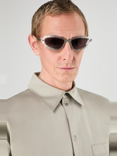 Silver Brushed NOPEA Metal Sunglasses