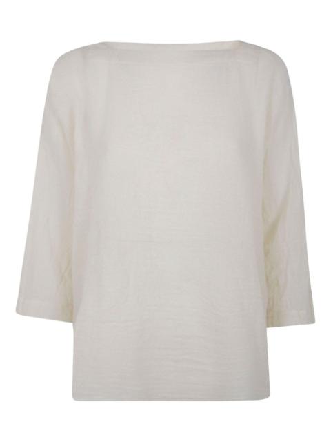 boat-meck wool blouse
