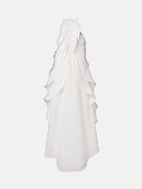 Délice Wave ruffled maxi dress