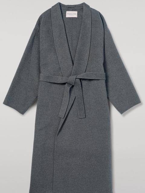 Grey Cashmere Wrap Coat