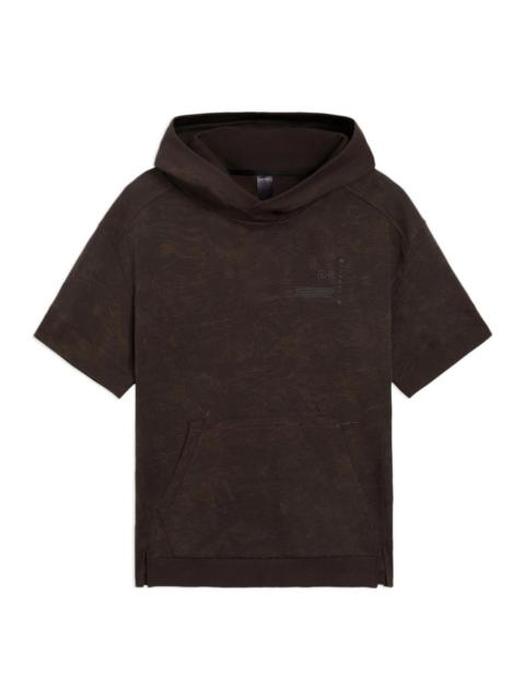 Li-Ning x Jackie Chan Short Sleeve Hoodie 'Dark Brown' AMBS045-2