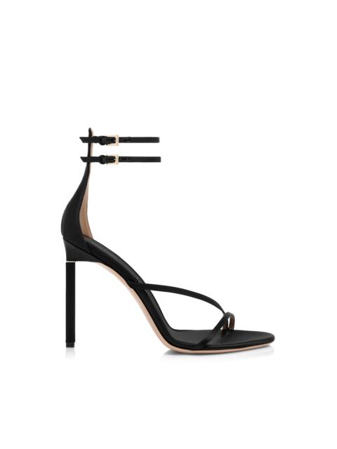 SATIN T ANKLE STRAP SANDAL