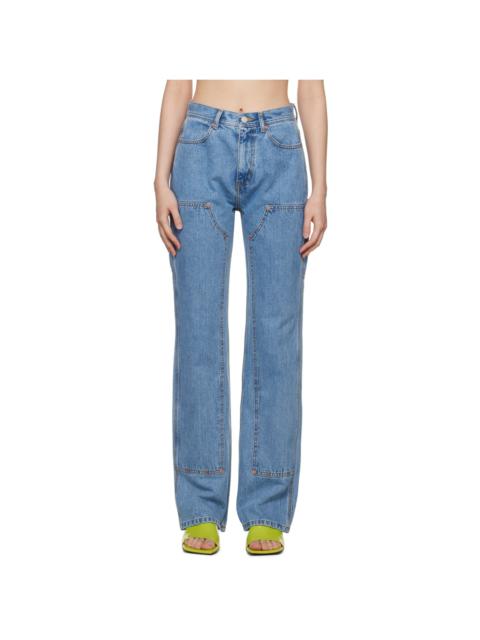SSENSE Exclusive Blue Jade Carpenter Jeans