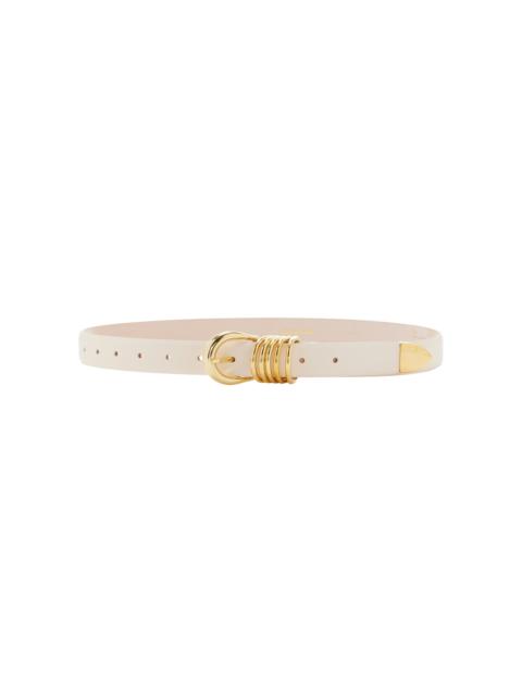 Hollyhock Leather Belt white