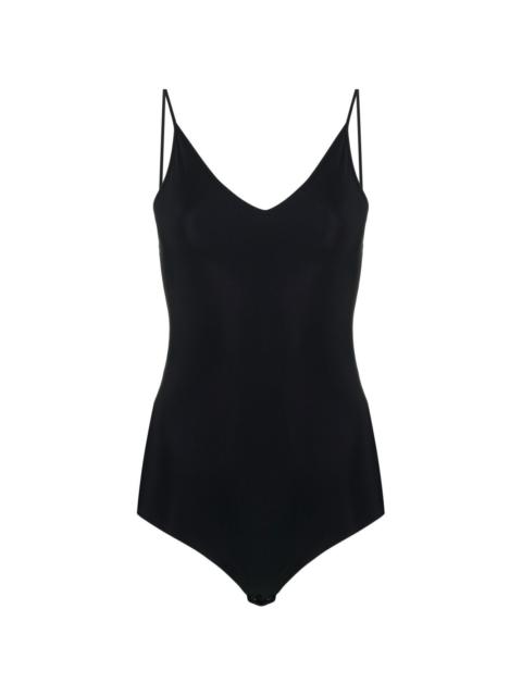 V-neck stretch bodysuit