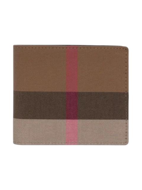Burberry Check Bifold Wallet With Coin Purse Taupe Brown