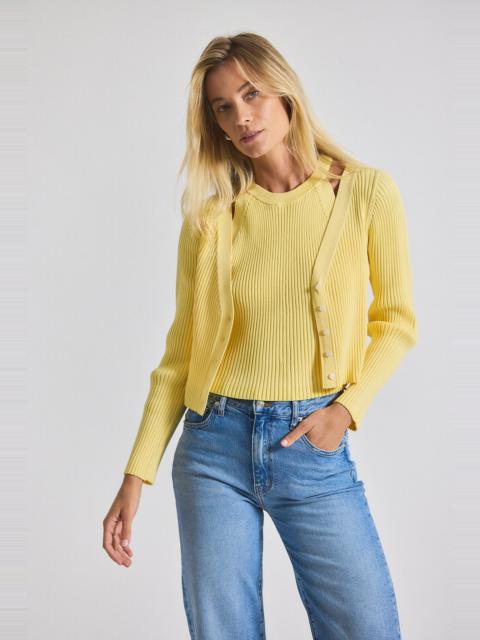 LONNIE VISCOSE KNIT LAYERED CARDIGAN