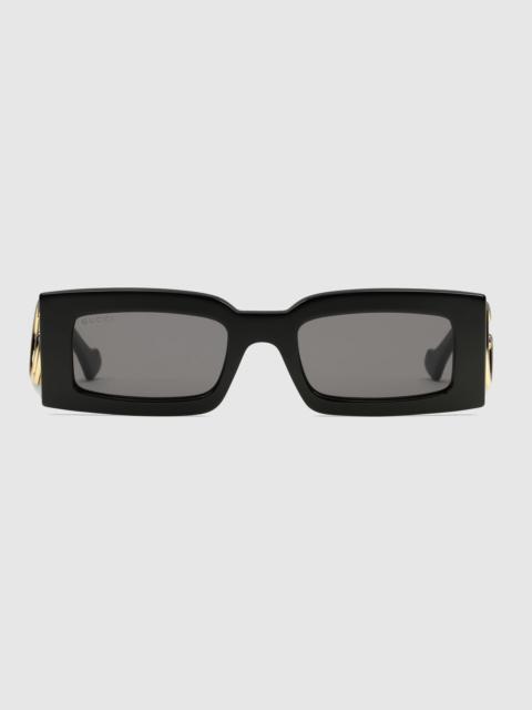 Rectangular frame sunglasses