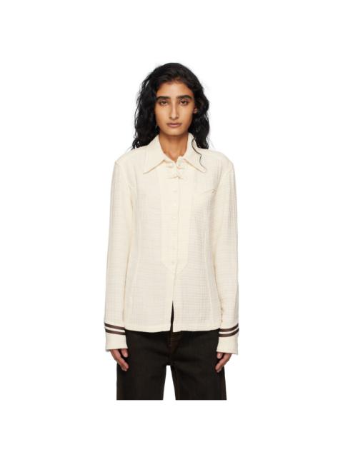 Beige Sailor Cuffs Shirt