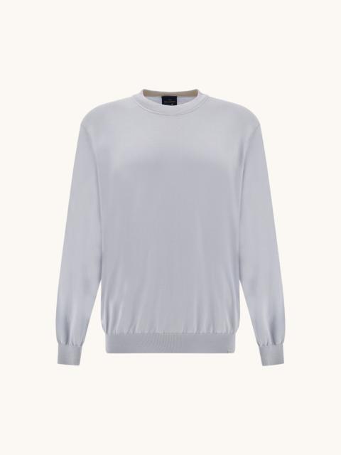 CREW‑NECK SWEATER IN PIUMA COTTON