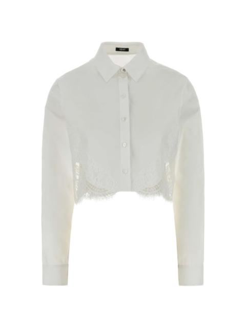 lace poplin shirt
