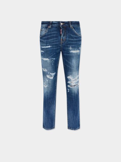 MEDIUM RIPPED WASH TEDDY JEANS