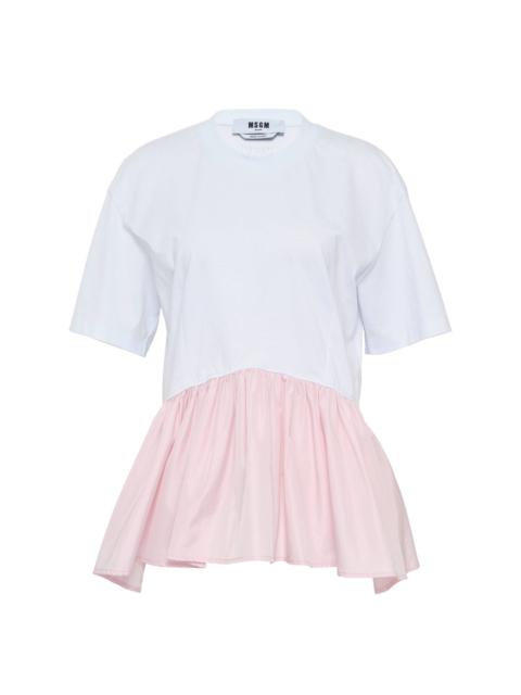 Two Colors Flared T-Shirt