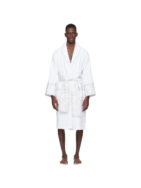 White 'I Heart Baroque' Bathrobe