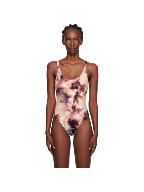 Multicolor Straight Line Swimsuit