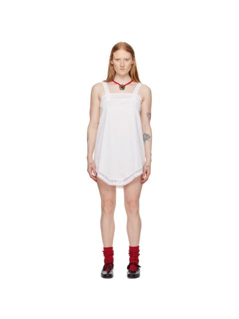 White Convertible Teddy Minidress