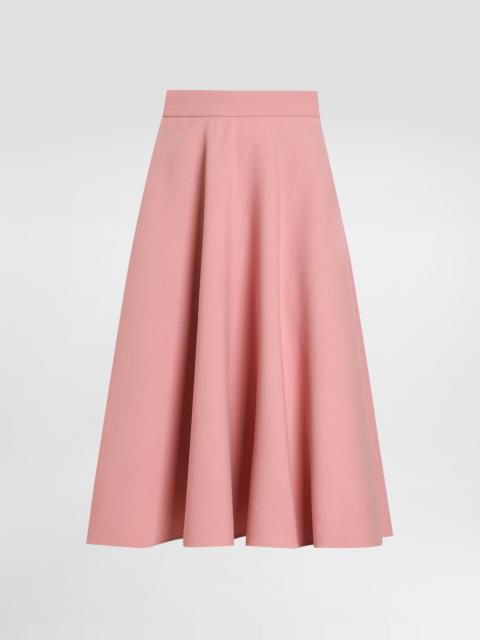 Woolen midi circle skirt