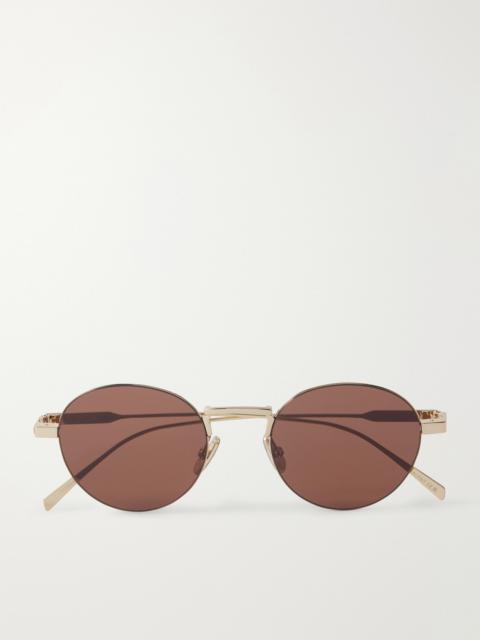 Oro Round-frame Gold-tone Sunglasses