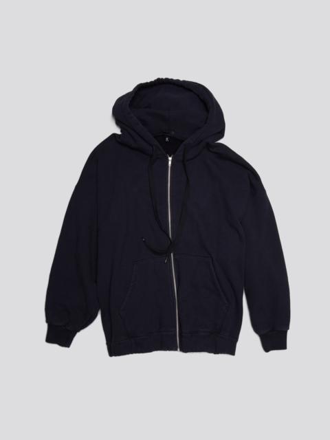 JUMBO ZIP HOODIE - BLACK
