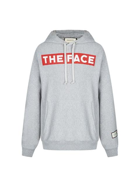 Men's Gucci Alphabet Printing Hooded Long Sleeves Autumn Gray 560502-XJBB2-1130