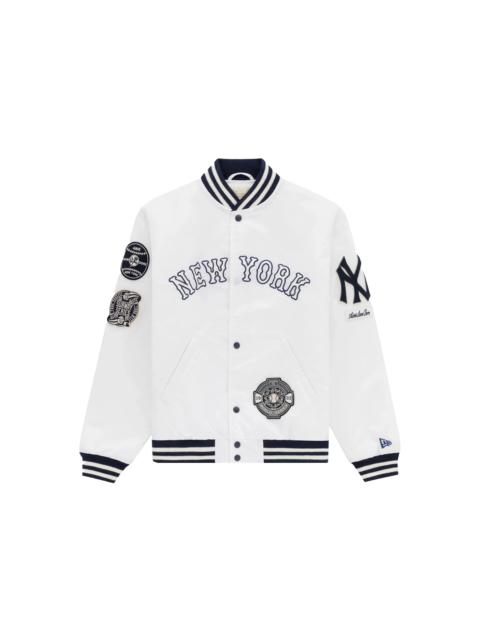 Aime Leon Dore Yankees Satin Stadium Jacket Cream