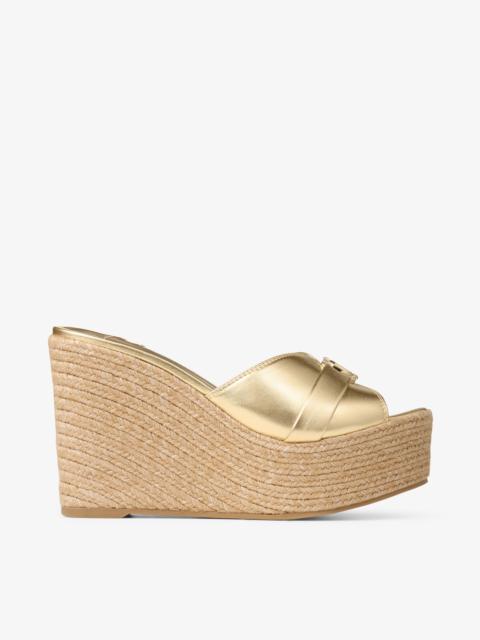 Leda Wedge 100
Gold Metallic Nappa Leather Mule Wedge