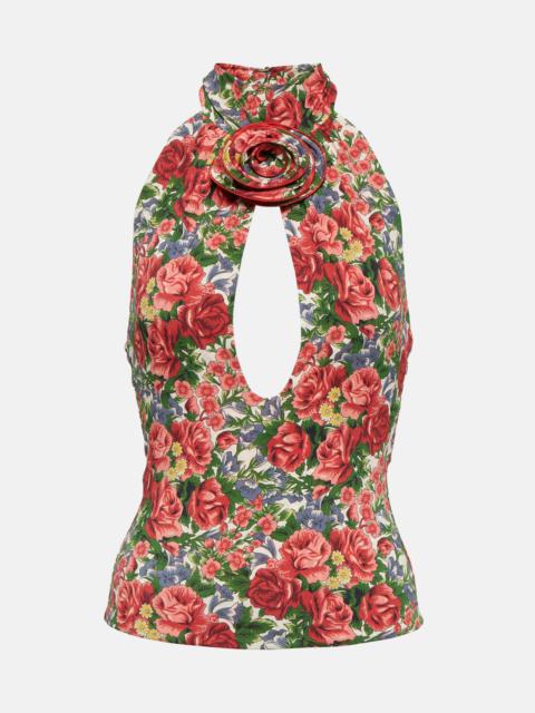 Floral halterneck top