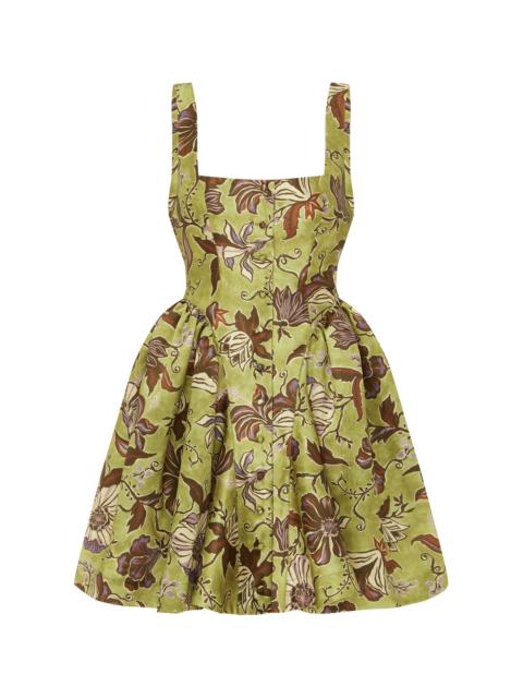 Citron Flounce Mini Dress