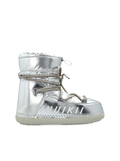 Mountain quilted metallic snow boots