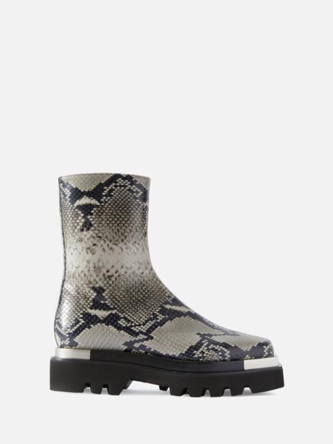 Metal Tipped Leather Combat Boots 51mm