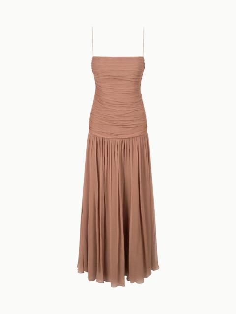 STAUD DALTON DRESS MOCHA