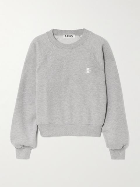 Embroidered Cotton And Modal-blend Jersey Sweatshirt