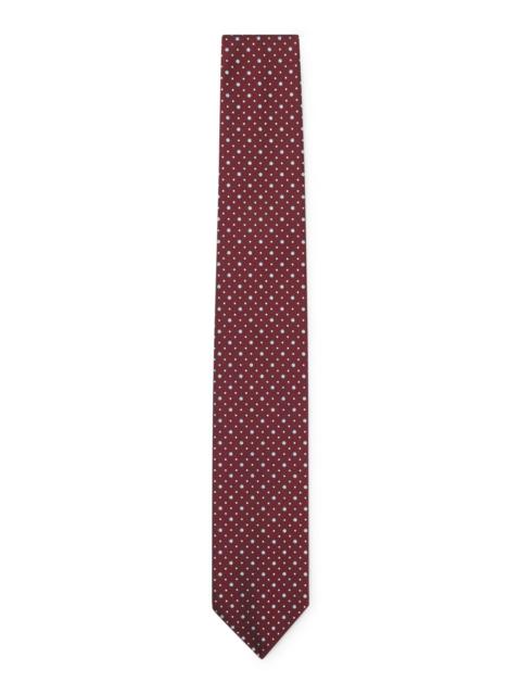 SILK-BLEND TIE WITH DOT MOTIF
