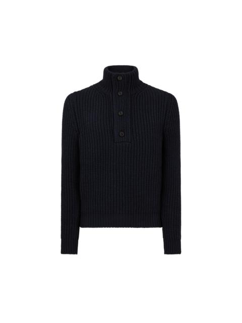 CASHMERE WOOL HALF BUTTON
