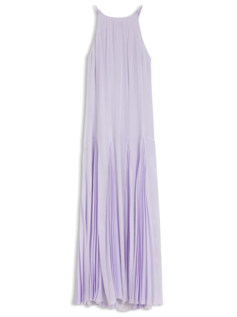 SLEEVELESS DRESS WITH PLISSÉ SKIRT INSERTS