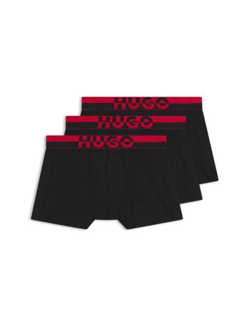 THREE-PACK OF TRUNKS WITH LOGO WAISTBANDS