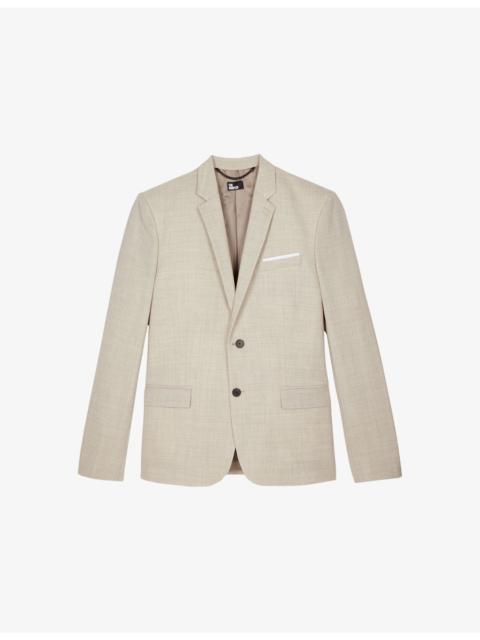 Single-breasted notch-lapel wool blazer