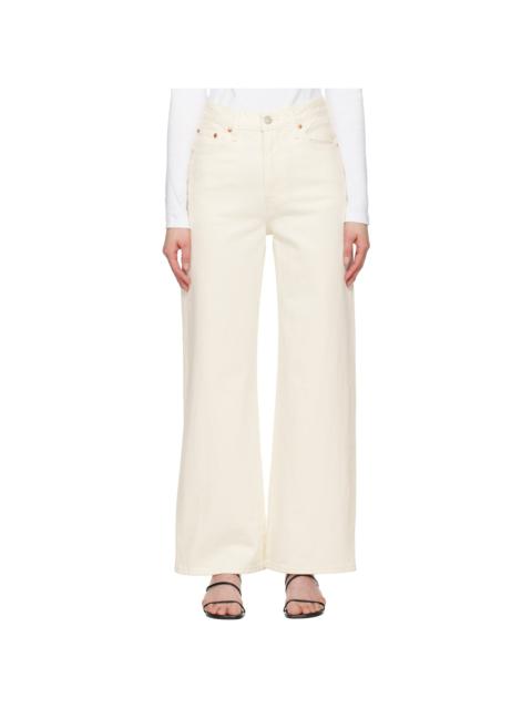 Off-White Ribcage Wide Leg Jeans