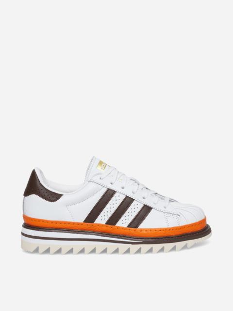 CLOT by Edison Chen EX Orange Superstar Sneakers White / Coffee / Orange