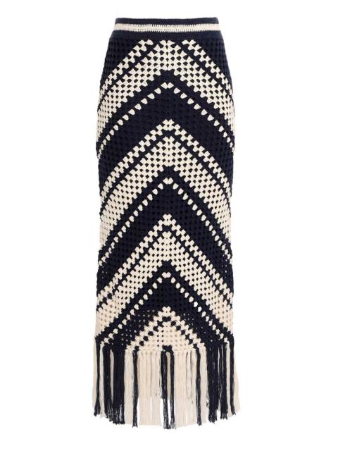 CHINTZ CROCHET FRINGED SKIRT