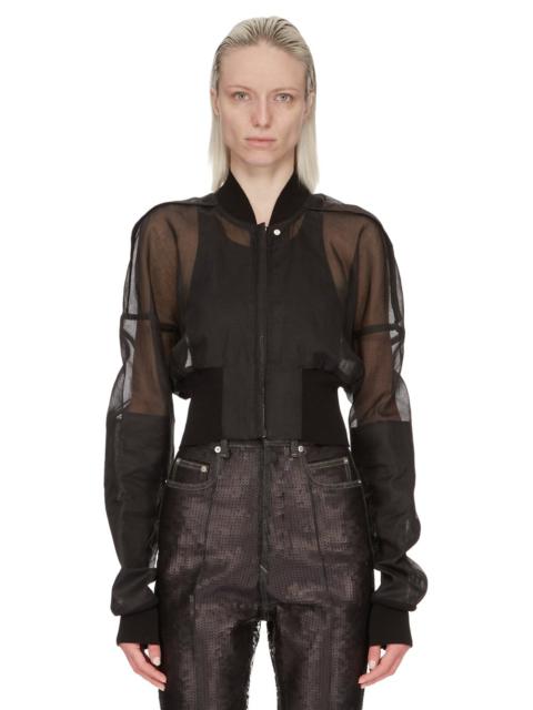 Flight semi-sheer bomber jacket