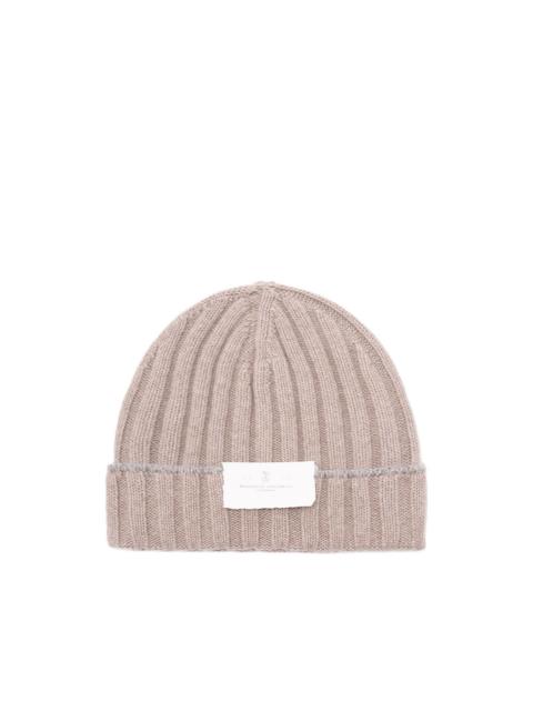 ribbed-knit beanie