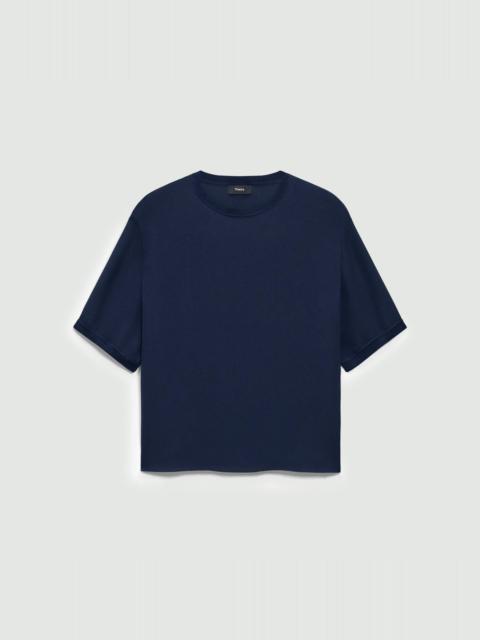 Boxy Tee in Silk Georgette