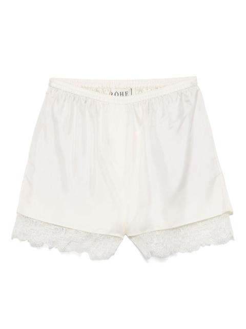 lace silk shorts