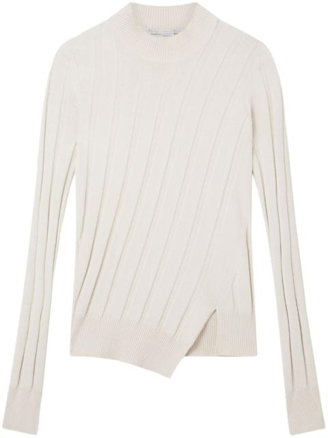 asymmetric-hem knit jumper