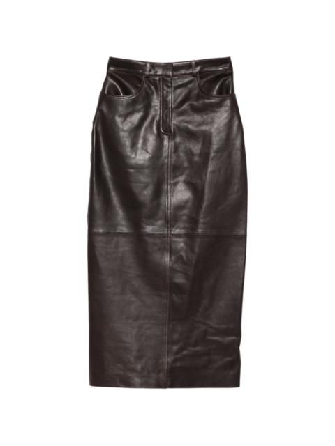 Ghalia pocket pencil midi skirt