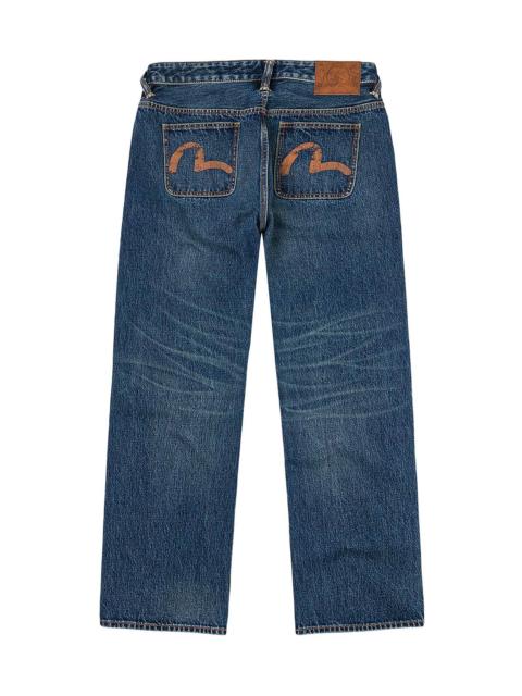 Distressed Seagull Print Regular Fit Denim Jeans
